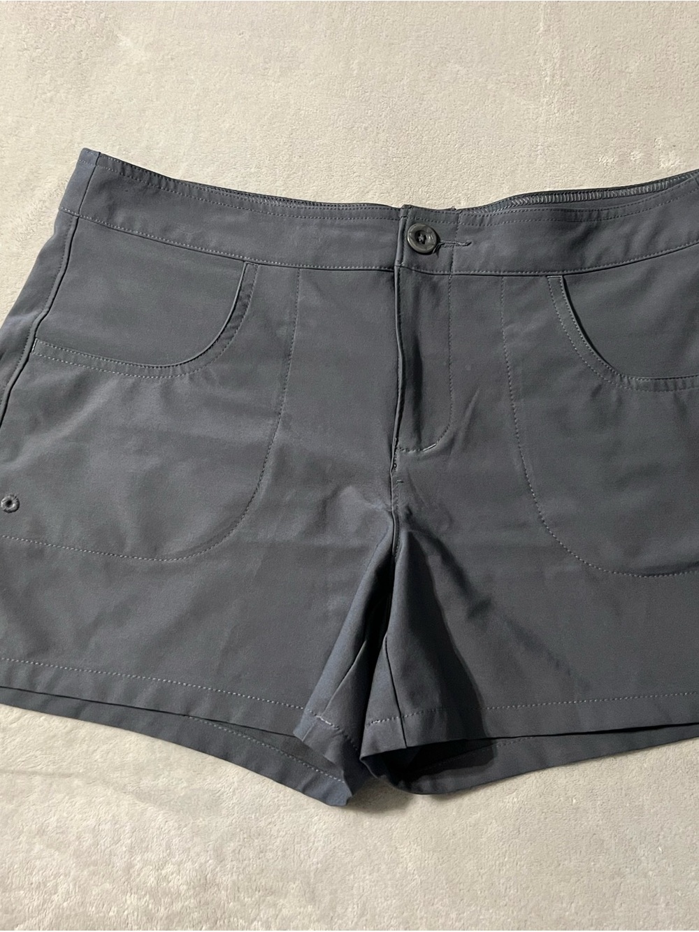 Women's Slate Gray Bermuda Shorts with Front Pockets